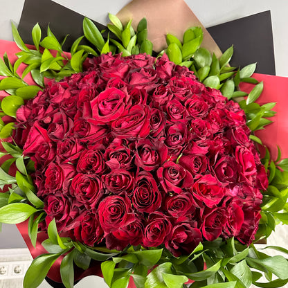 100 Kırmızı Gül